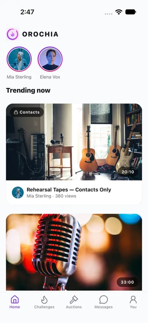 Home in the light theme